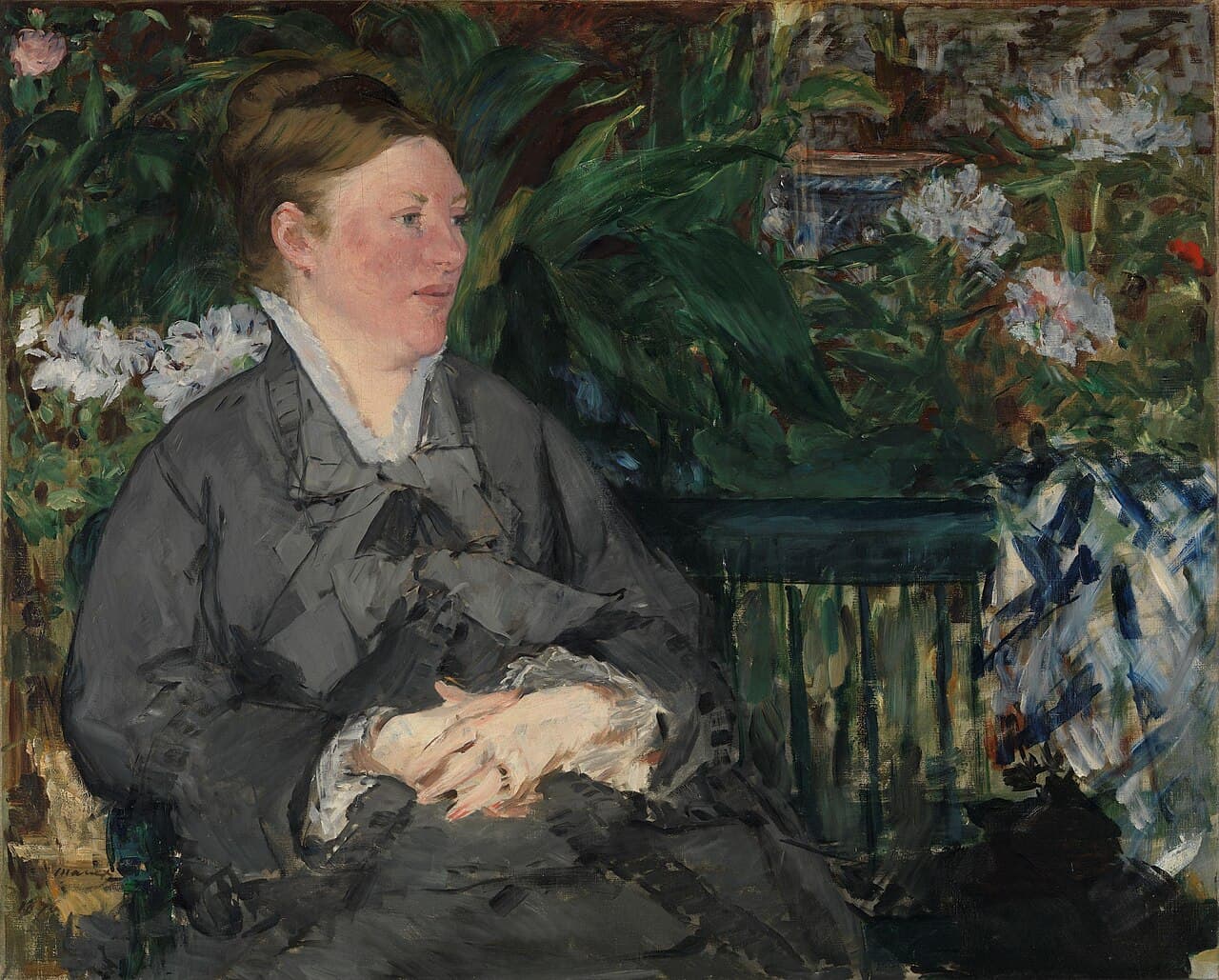 Madame Manet in the Conservatory (1879)