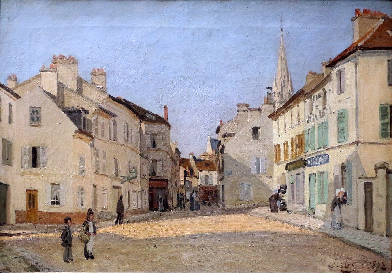 Square in Argenteuil by Alfred Sisley (1872)