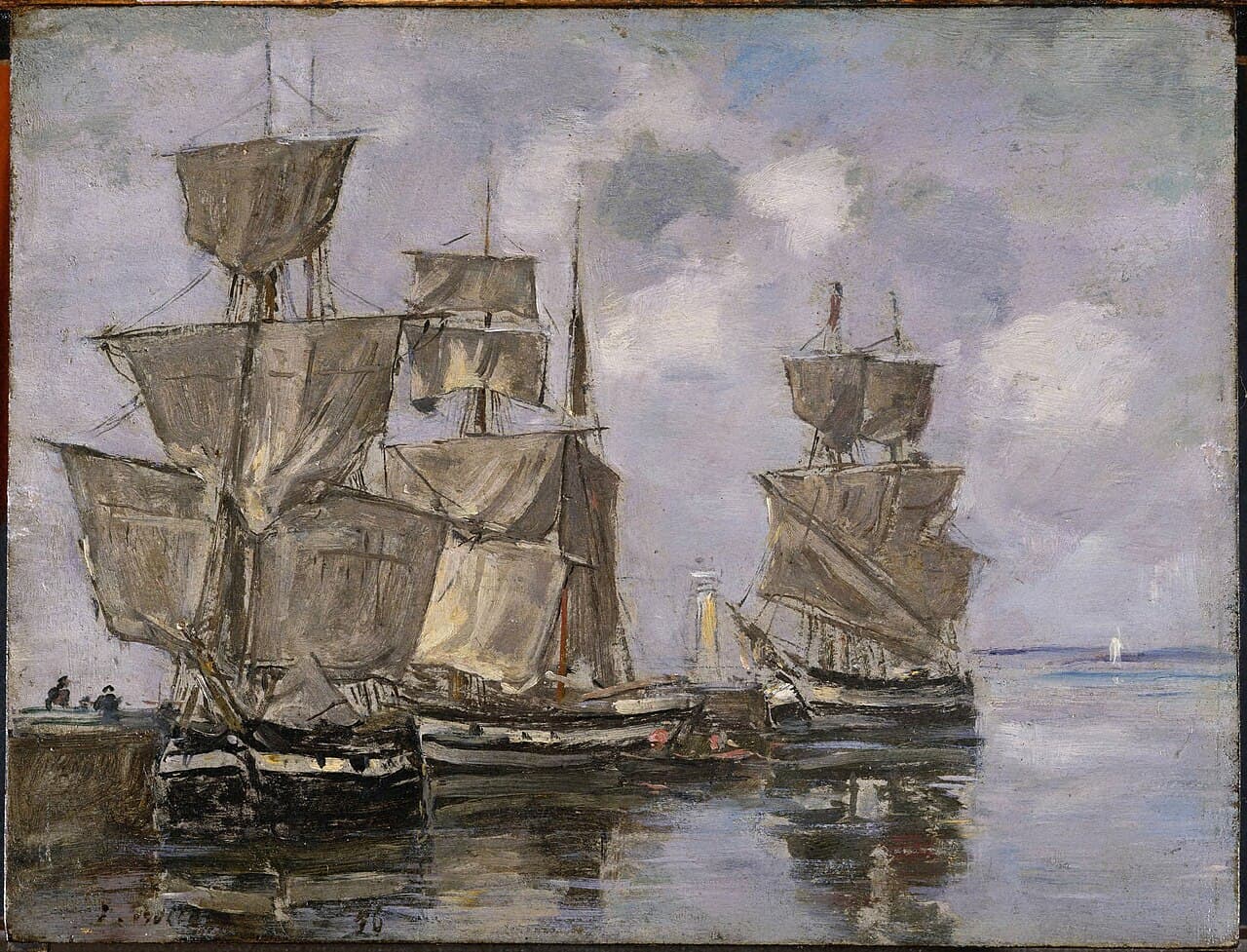 Navires dans le Port à Honfleur (1856)