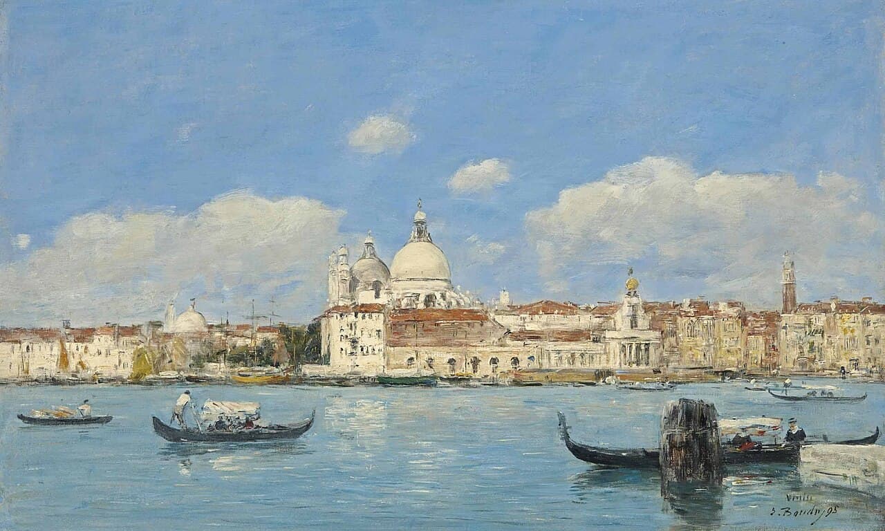 Venice, the Salute, the Dogana, and the Start of the Grand Canal (1895)