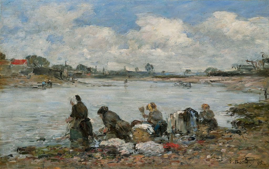 Washerwomen on the Banks of the Touques (1885)