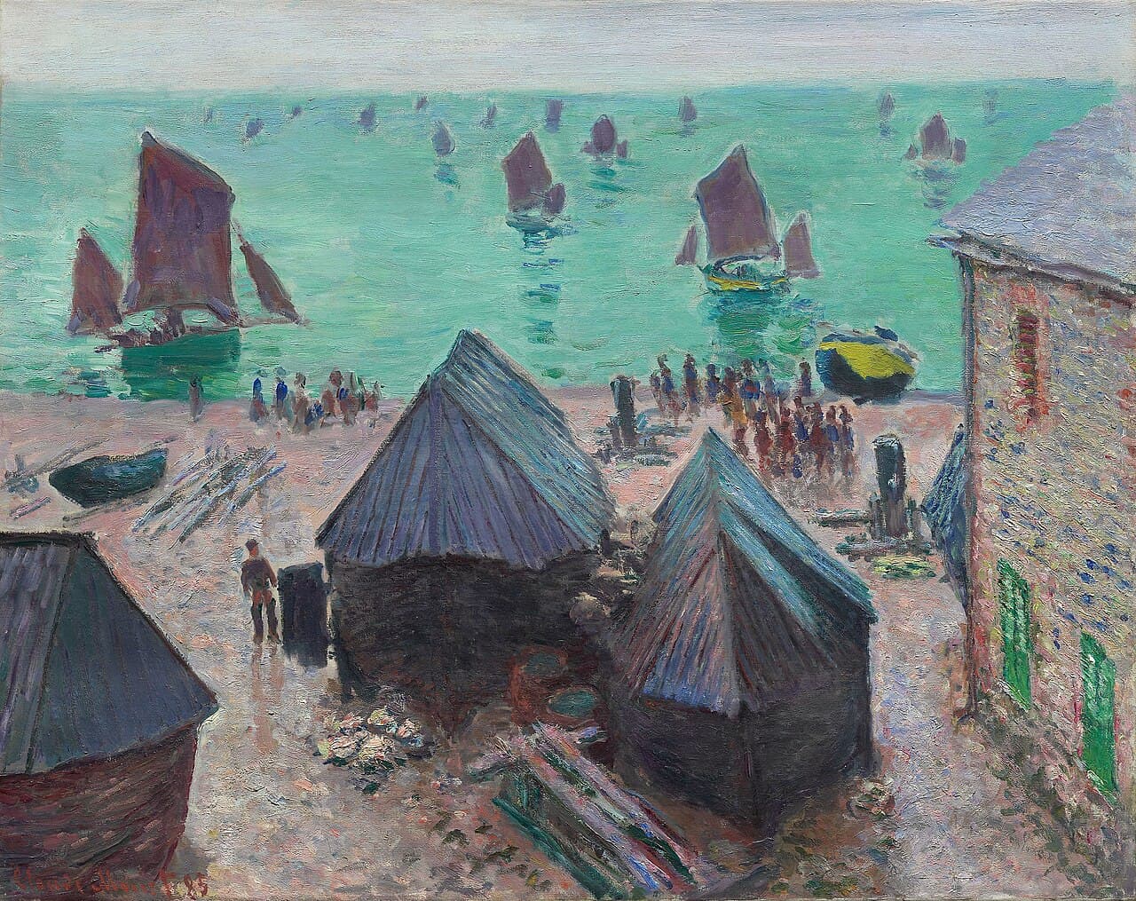 The Departure of the Boats, Étretat (1885)