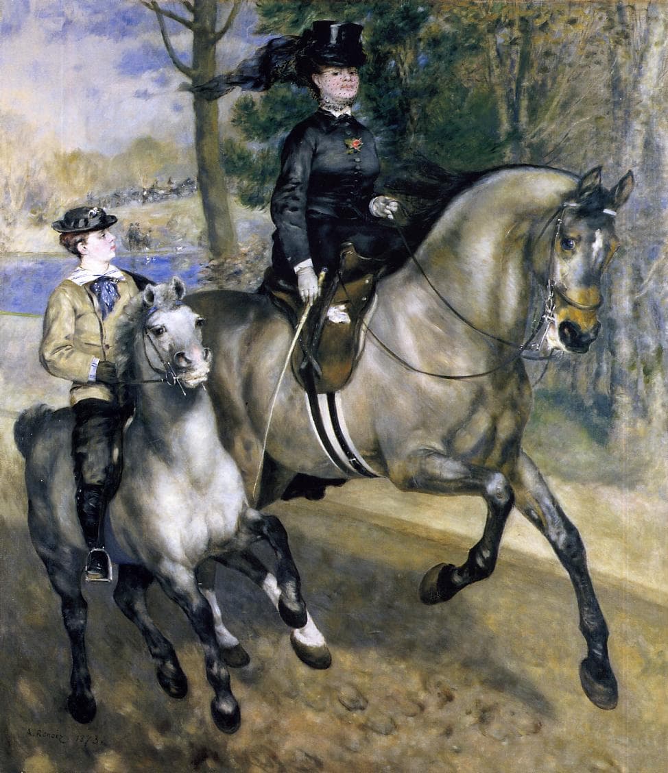 Riding in the bois de Boulogne (1873)