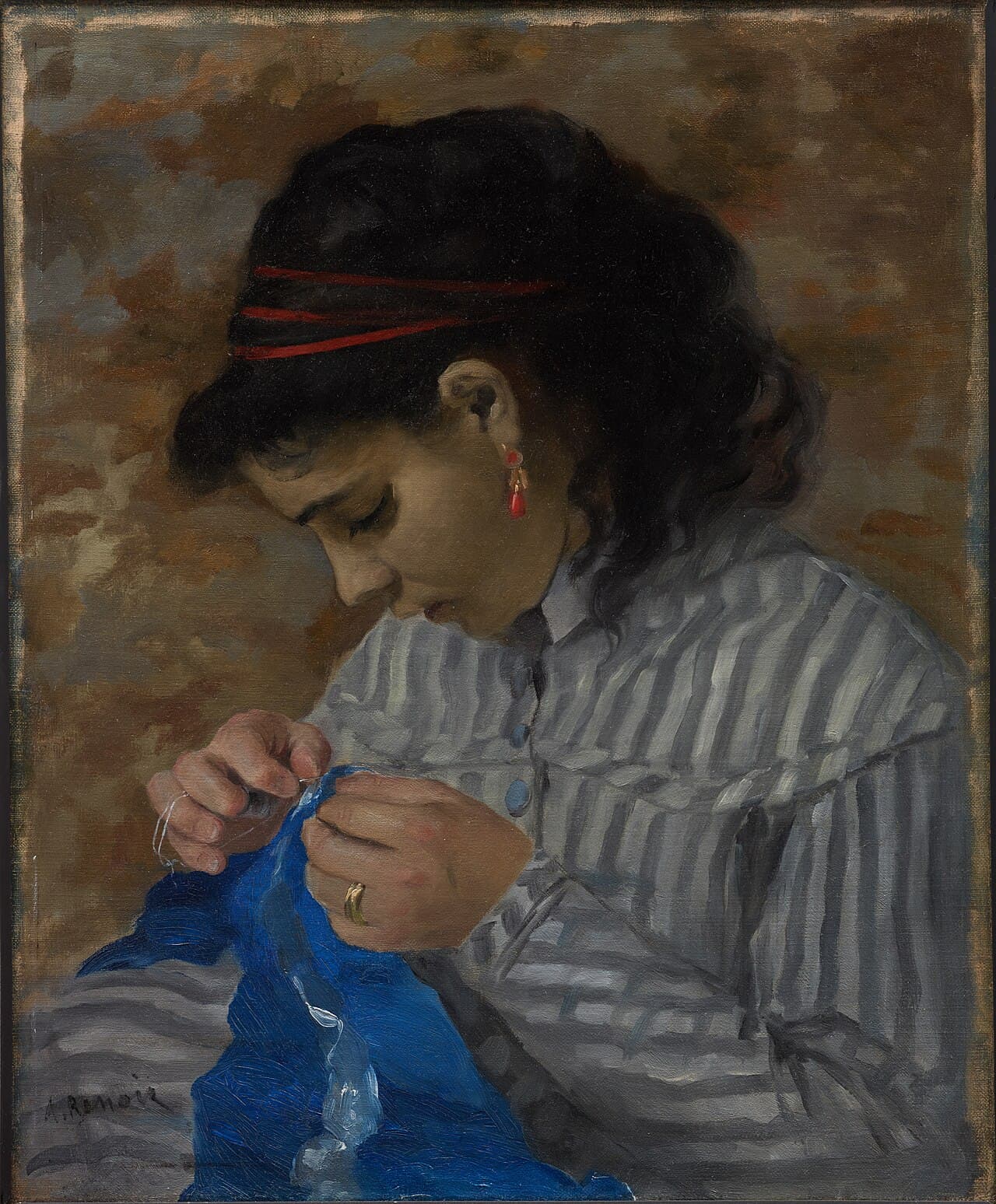 Lise Sewing (1867)