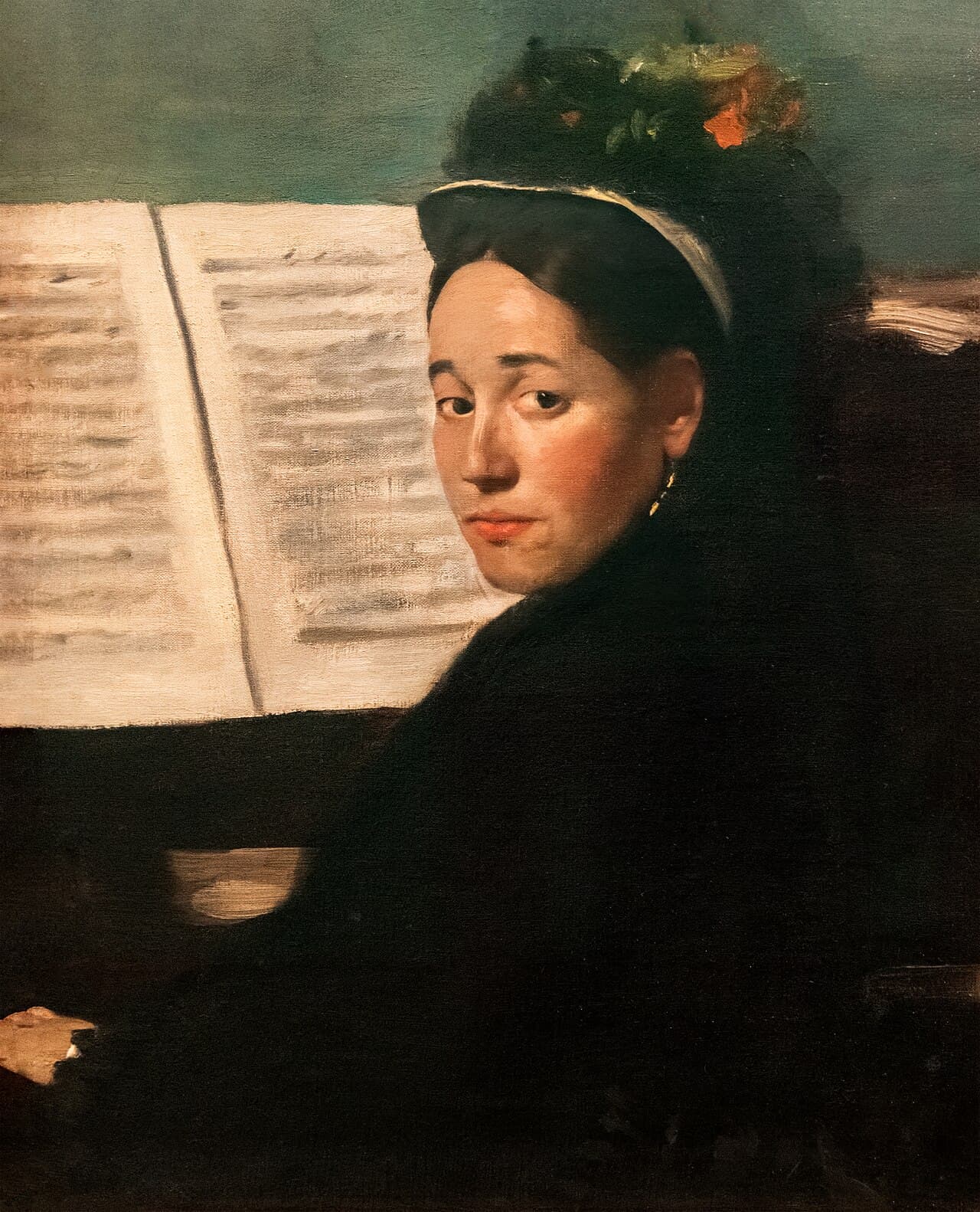 Mademoiselle Dihau Playing the Piano (1869)