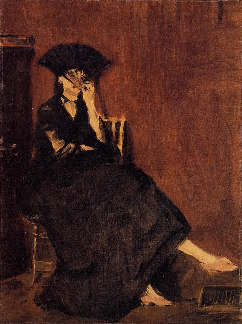Berthe Morisot with a fan (1872)