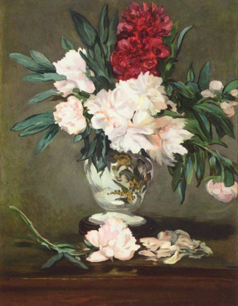 Vase of Peonies on a Stand (1864)