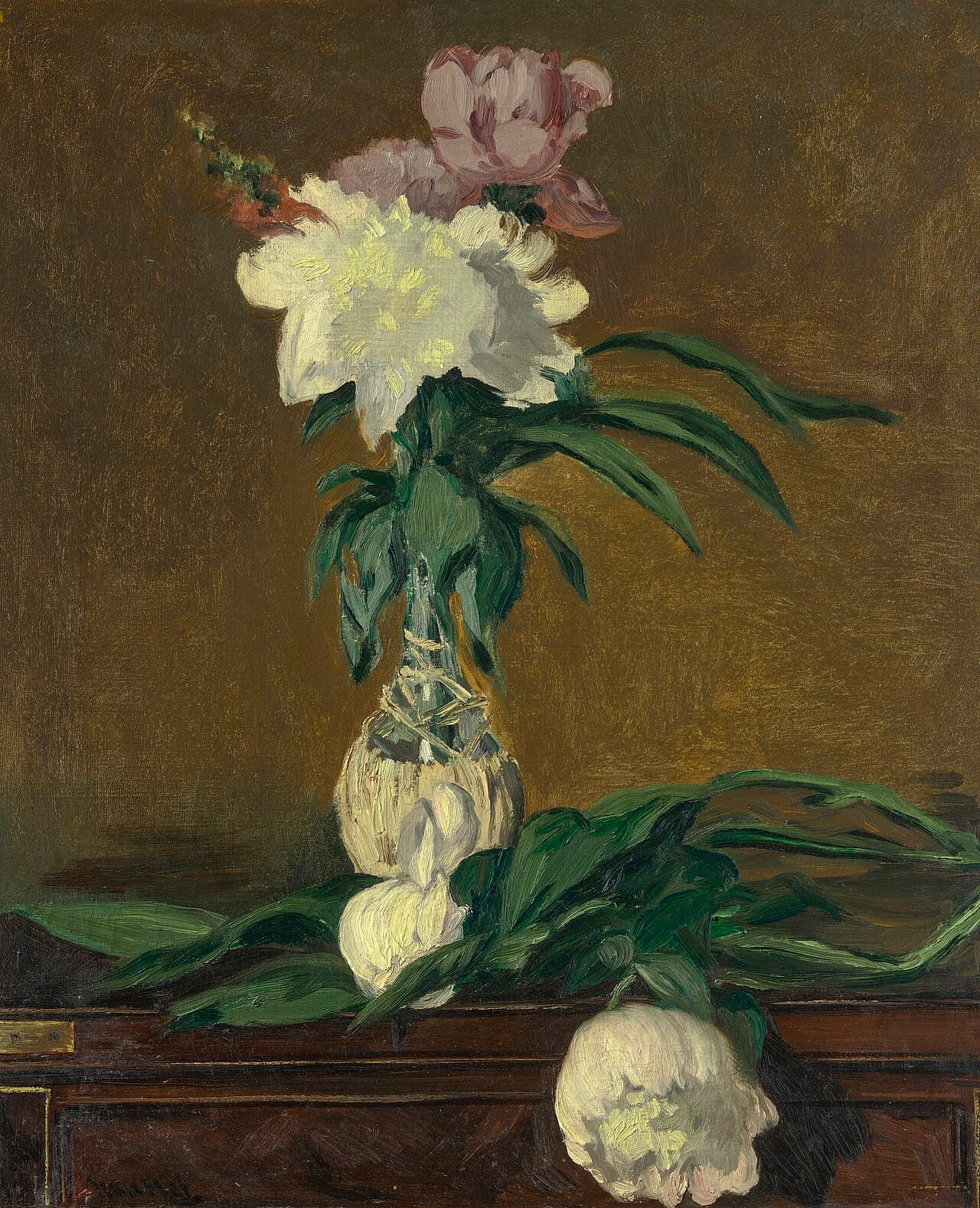 Peonies in a Bottle (1864)