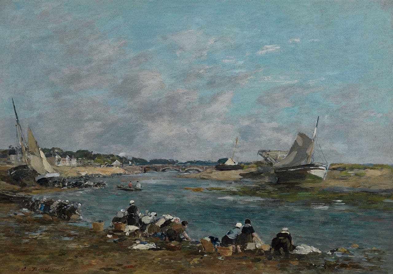 Washerwomen on a Branch of the Touques (1866)