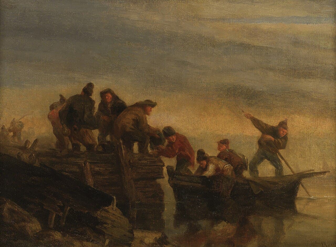 Fishermen by the Water (1855)