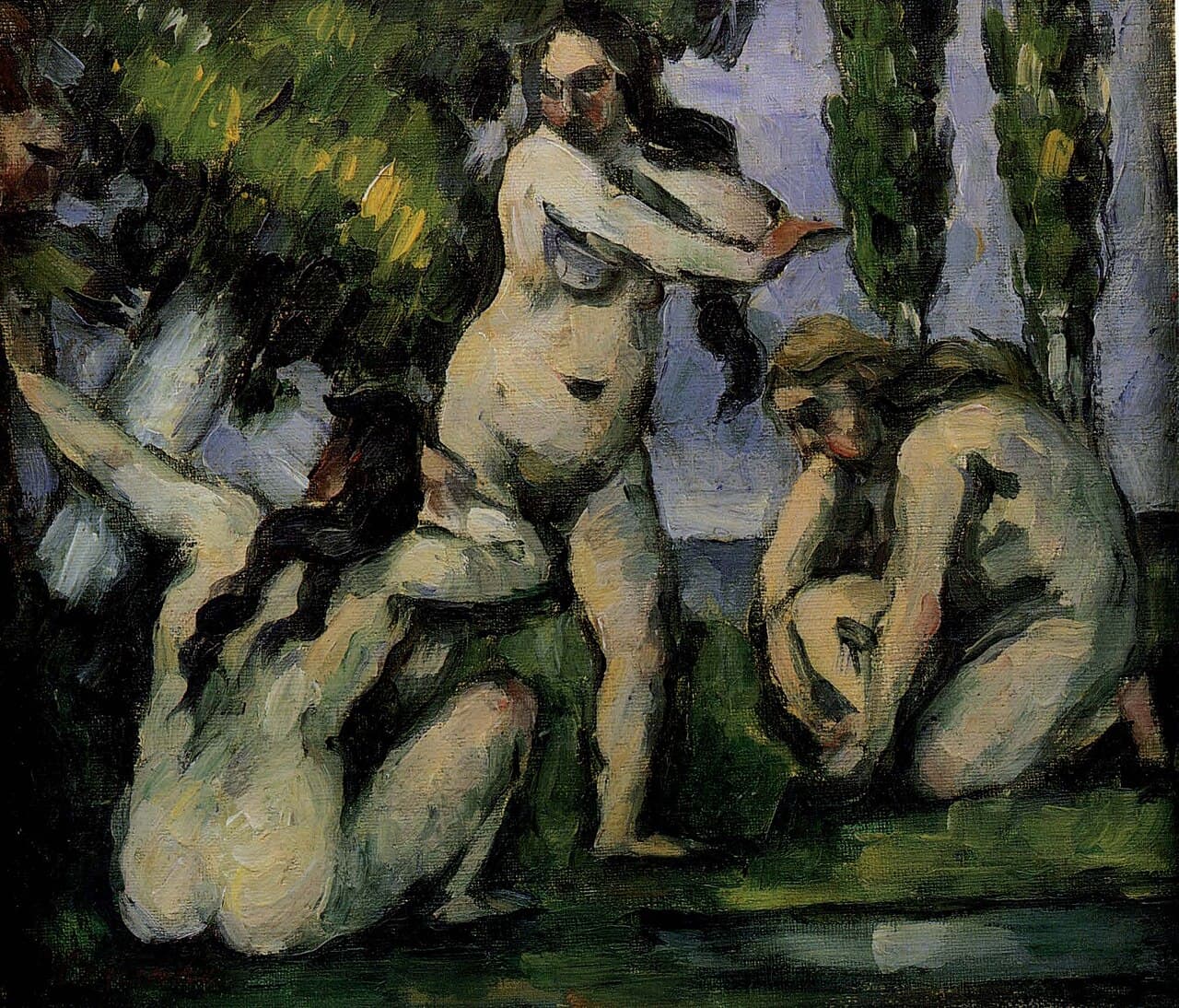 Trois Baigneuses by Paul Cézanne (1875)