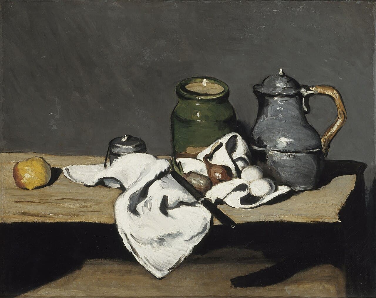 Nature morte à la bouilloire (Still life with kettle) by Paul Cézanne (1867)