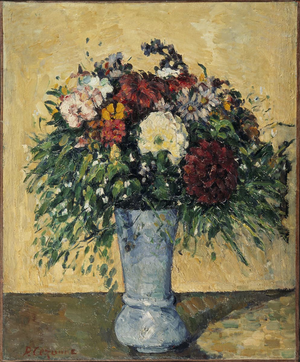 Flowers in a blue vase (1874)
