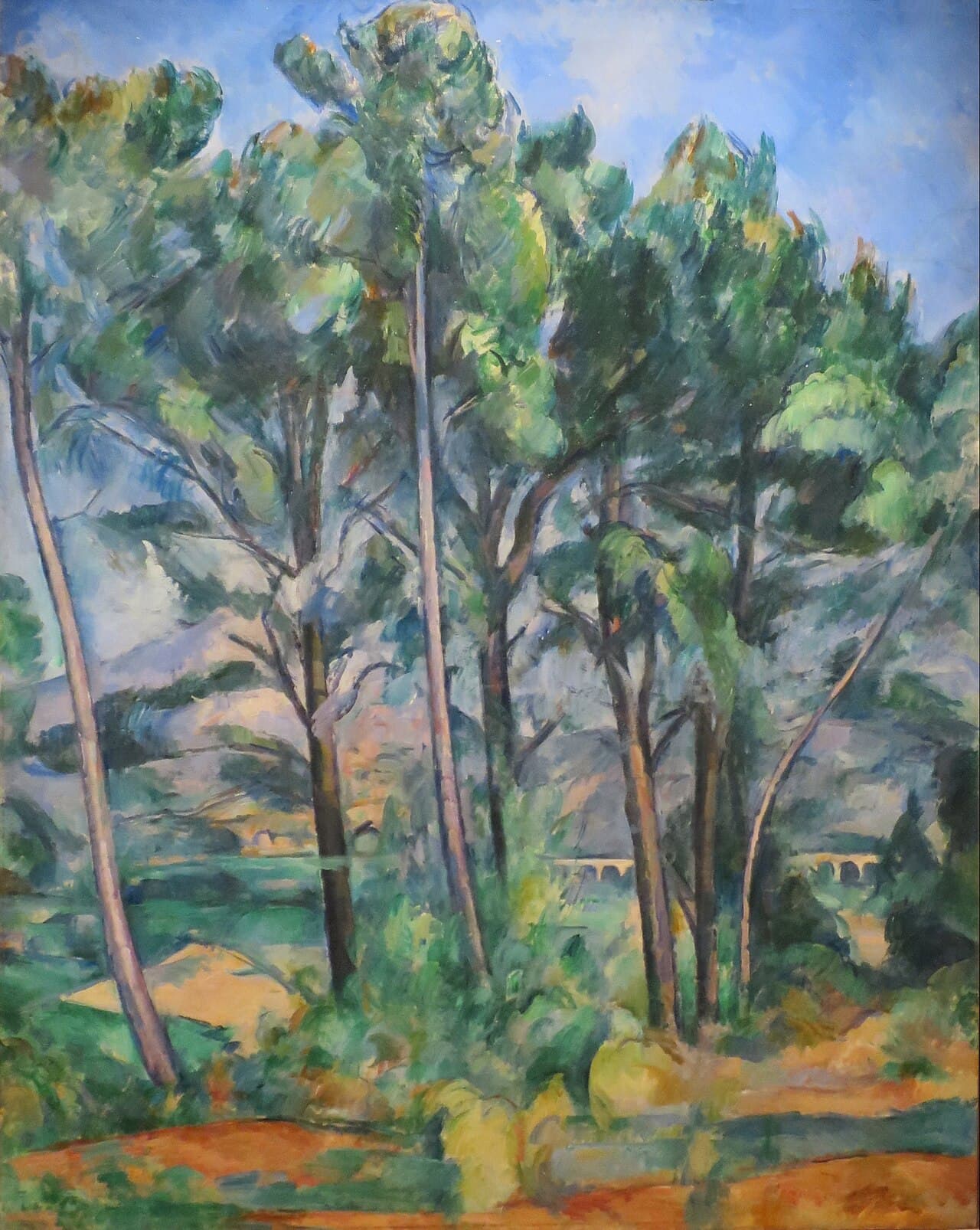 Montagne Sainte-Victoire et viaduc du côté de Valcros (1890)
