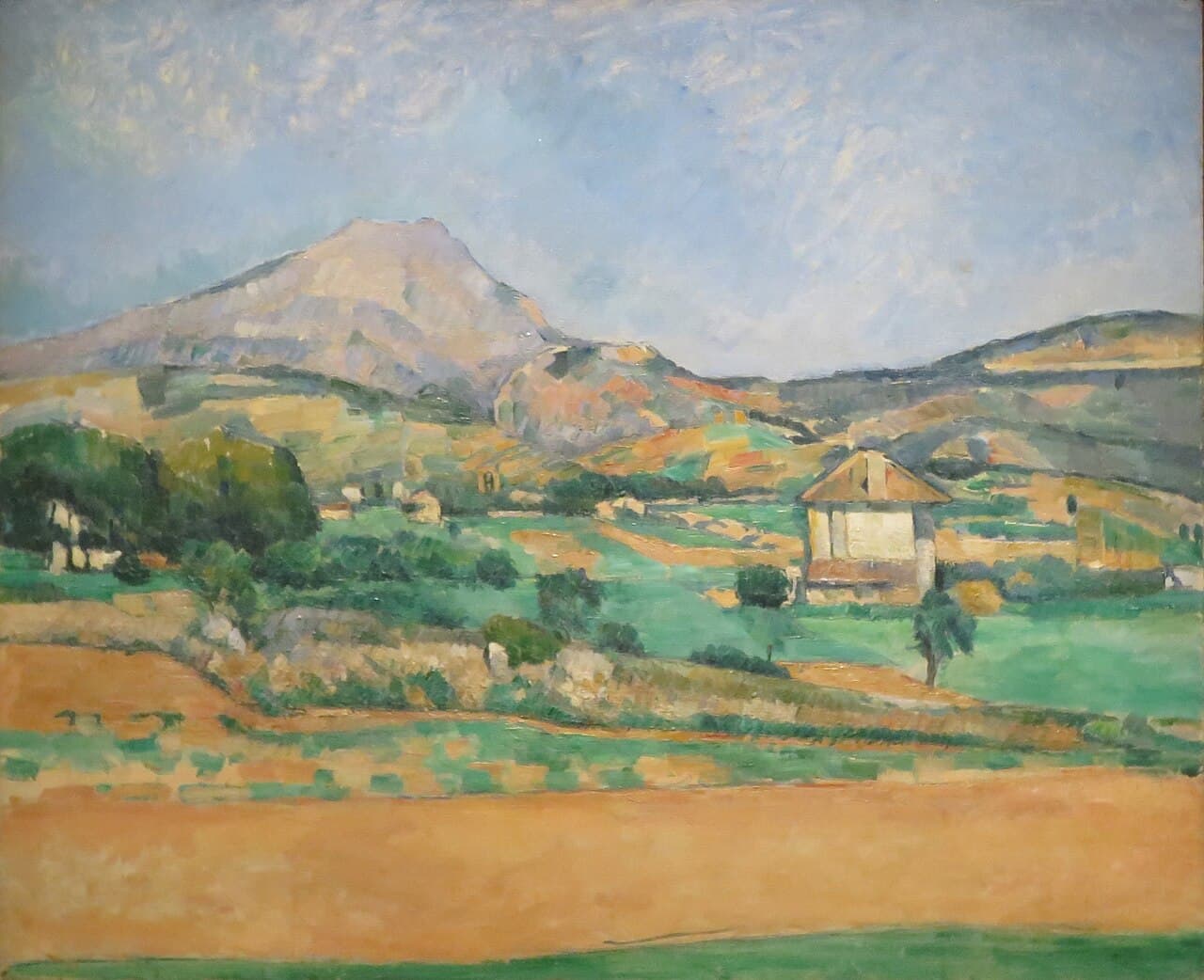 La Montagne Sainte-Victoire vue du chemin de Valcros (et la bastide La Générale) (1879)