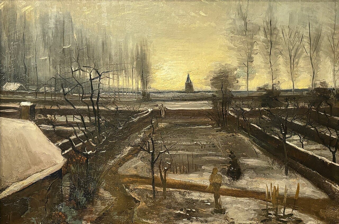 The Parsonage Garden at Nuenen in the Snow (1885)