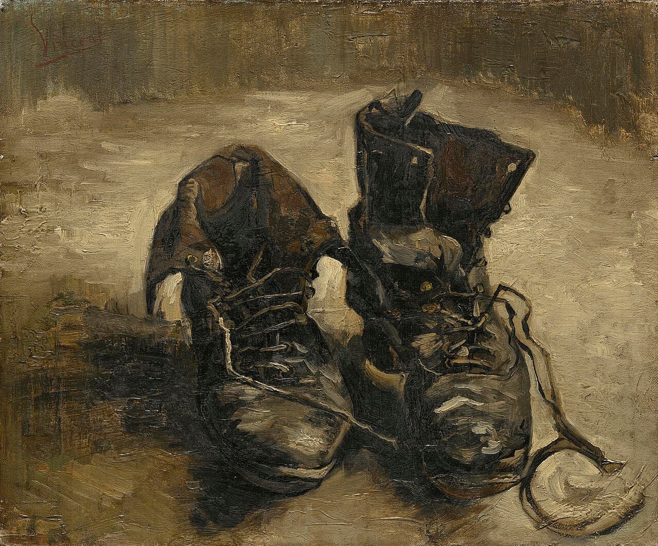 A Pair of Shoes by Vincent van Gogh (1886)