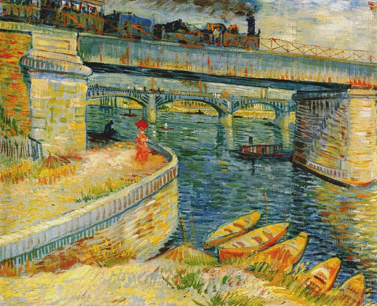 Bridges across the Seine at Asnieres (1887)