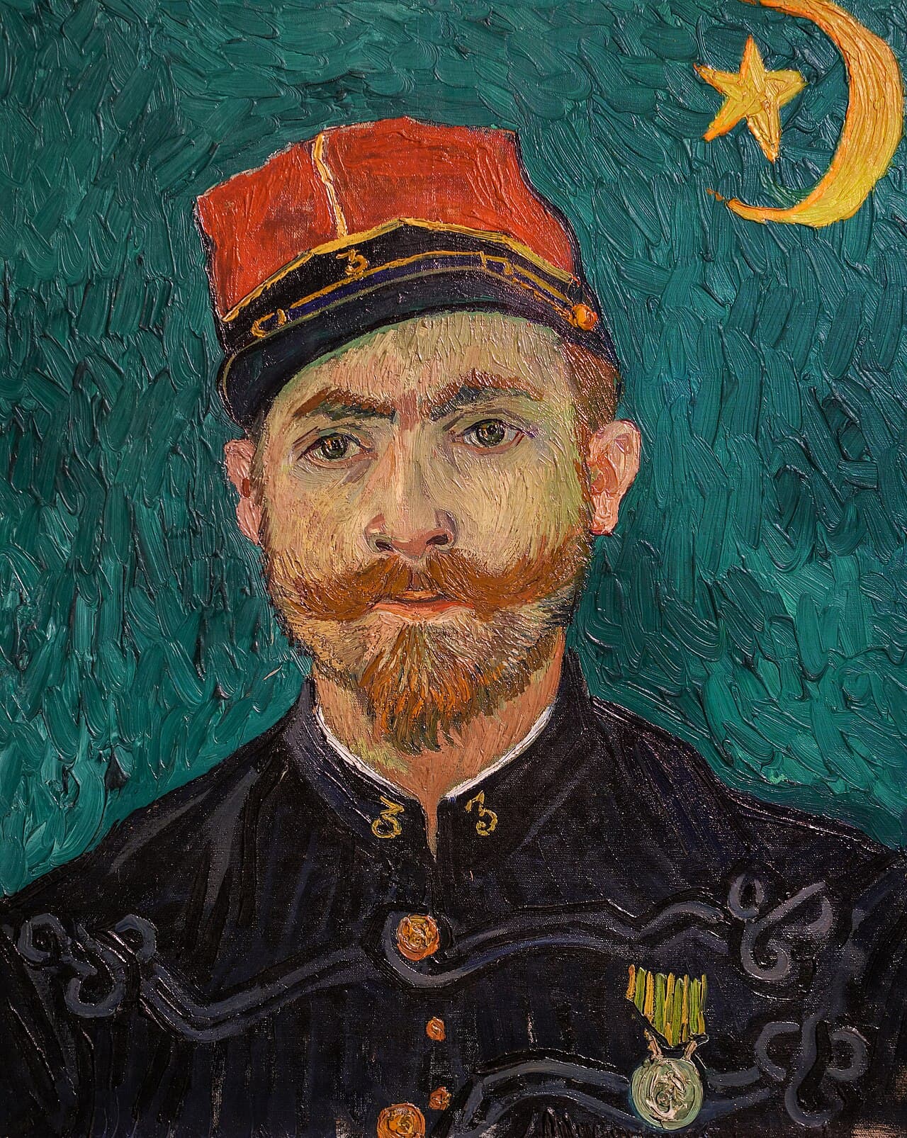 Portrait of Paul-Eugène Milliet, Second Lieutenant of the Zouaves by Vincent van Gogh (1888)