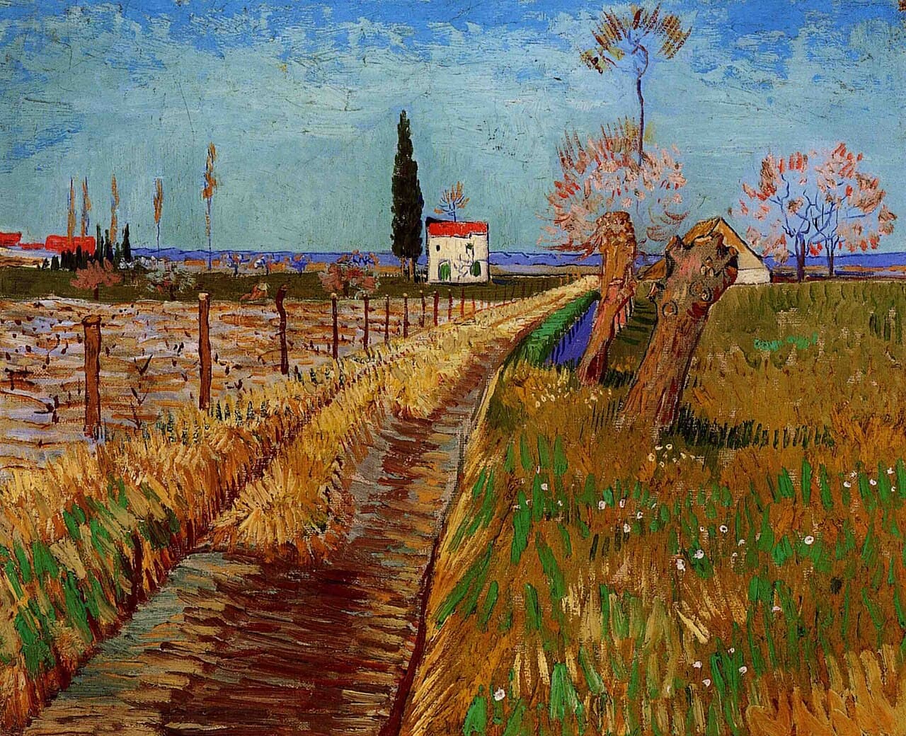 Path Through a Field with Willows (1888)