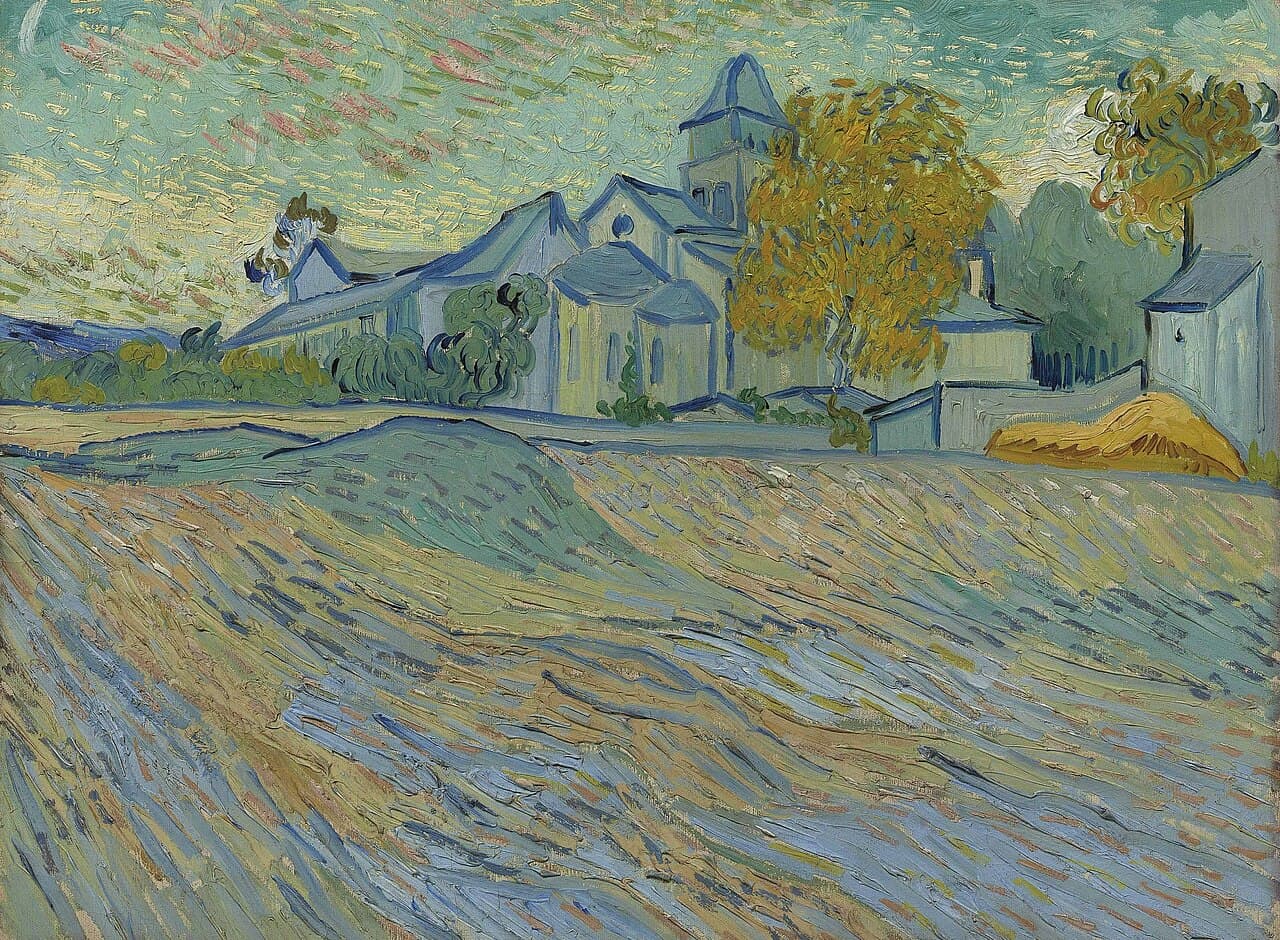 View of the Asylum and Chapel of Saint-Rémy (1889)