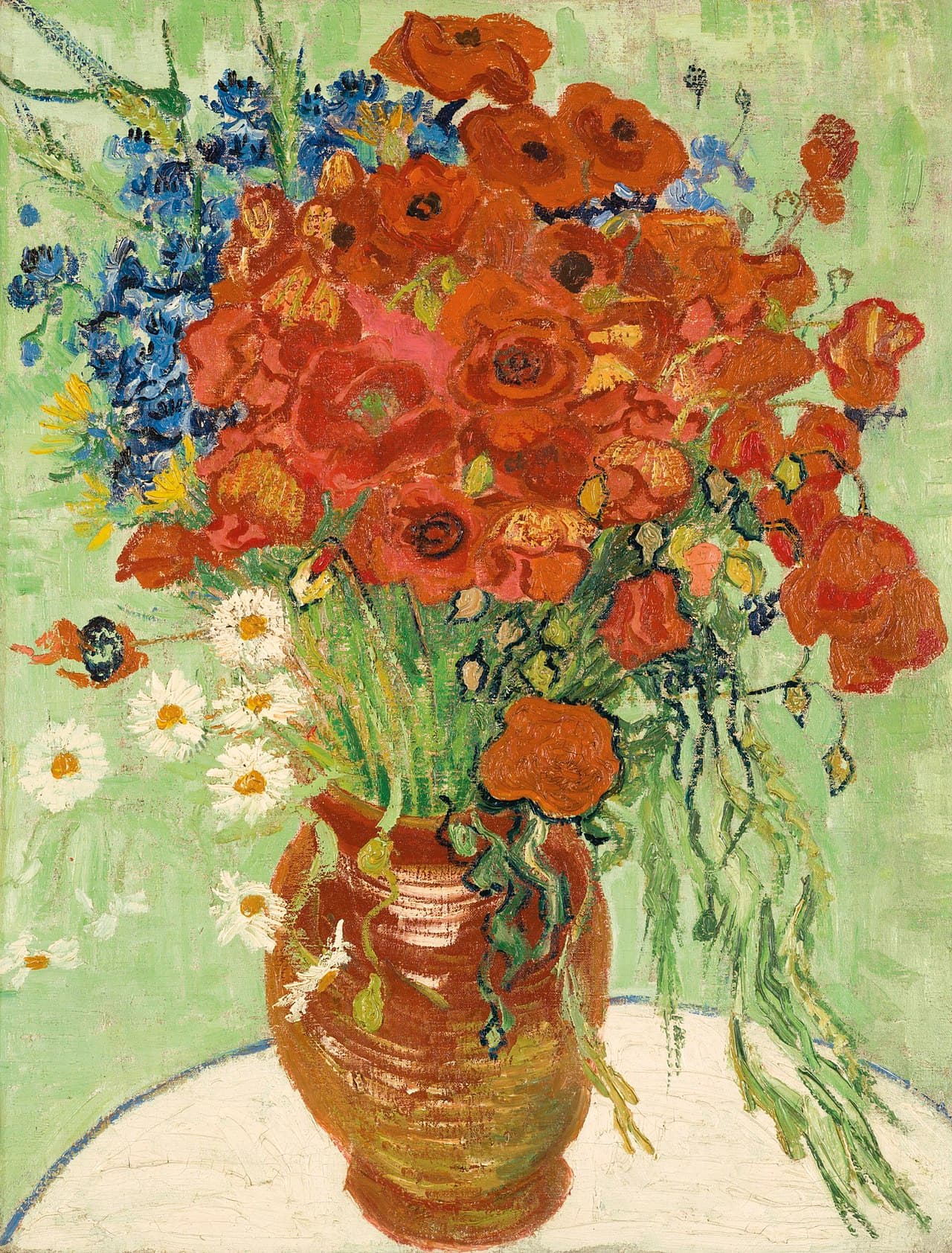 Vase with Cornflowers and Poppies (1890)