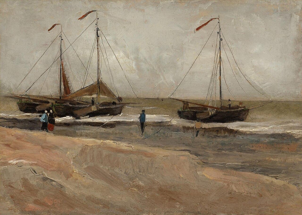 Beach at Scheveningen in Calm Weather (1882)