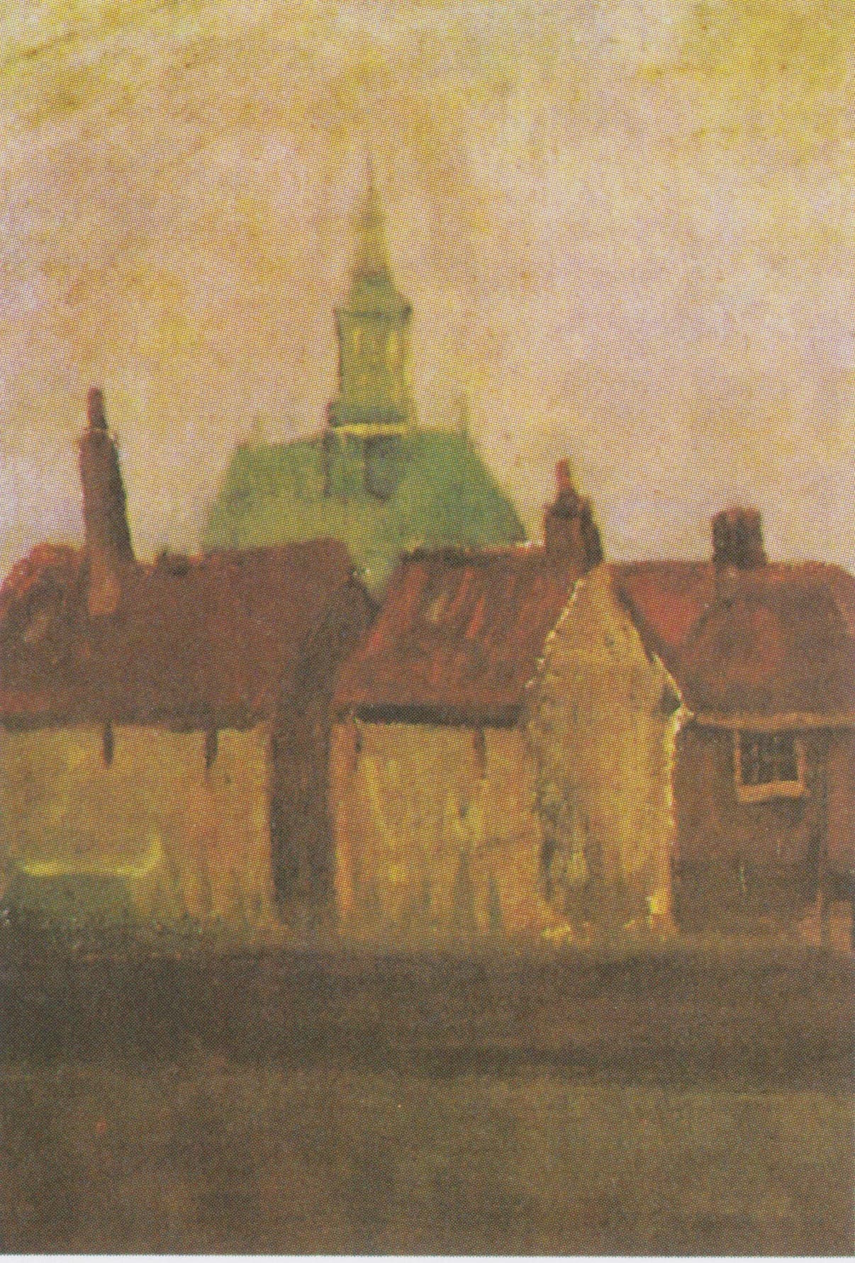 The New Church and Old Houses in The Hague (1882)