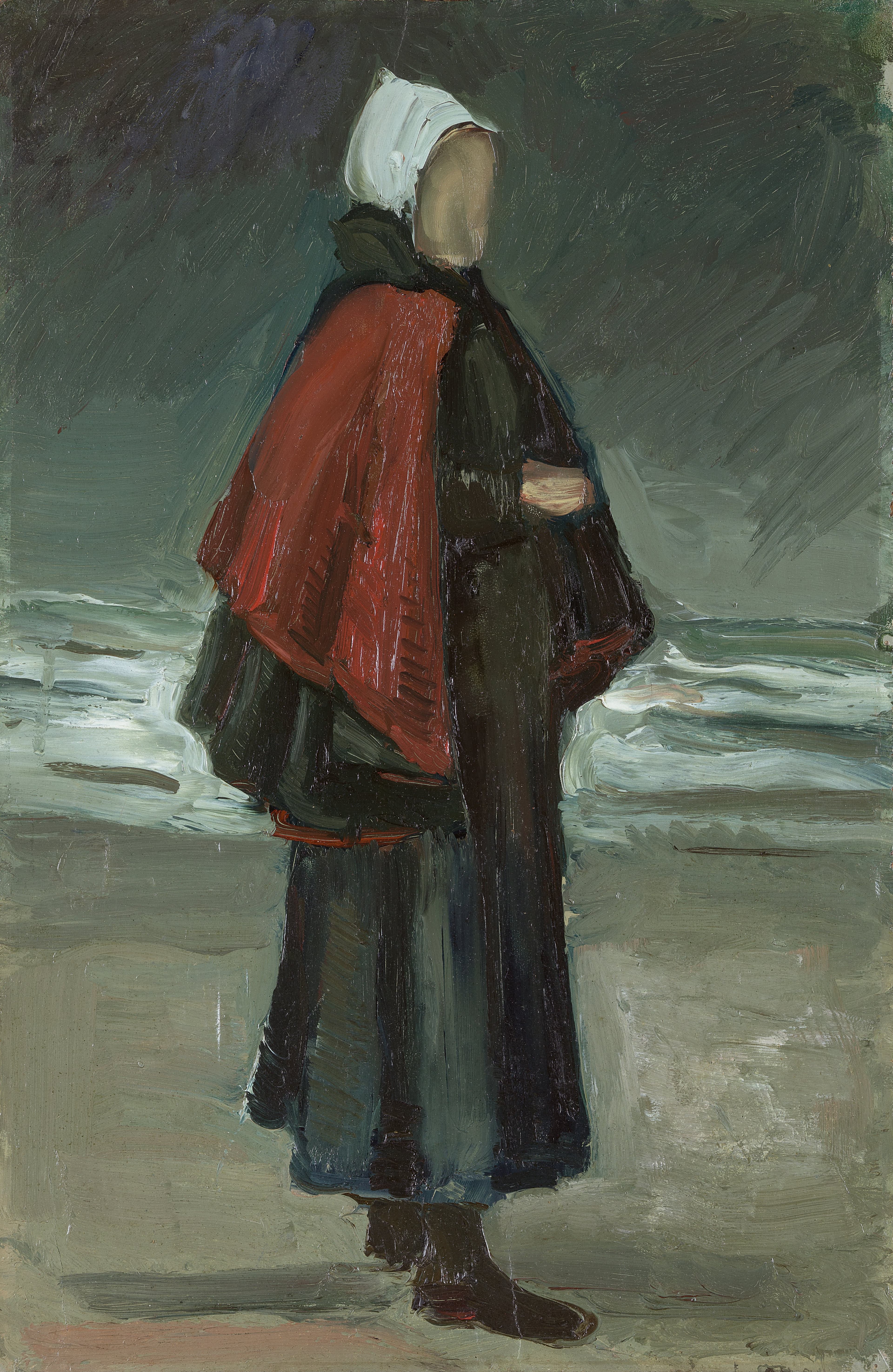 Fisherman's Wife on the Beach by Vincent van Gogh (1882)