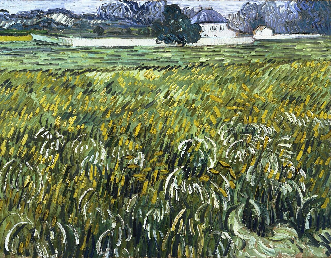 Wheat Field at Auvers with House (1890)