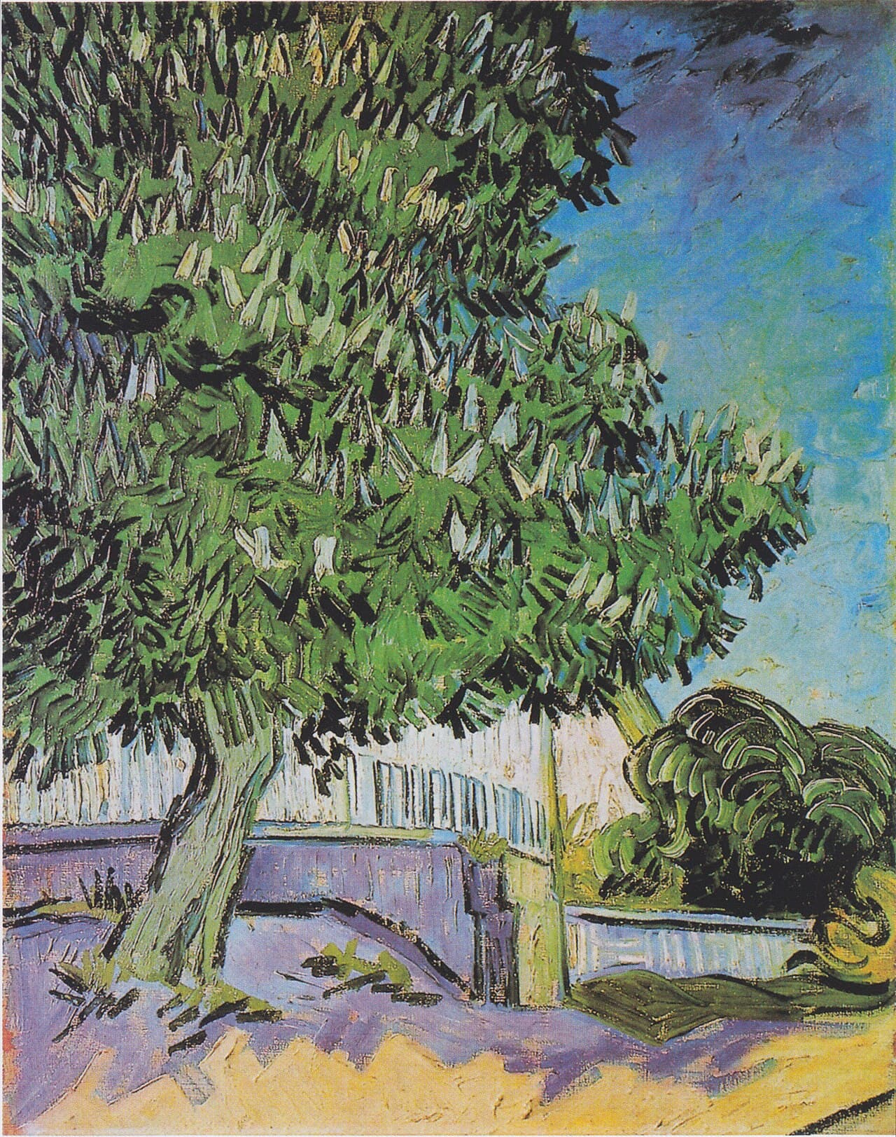 Blossoming chestnut trees by Vincent van Gogh (1890)