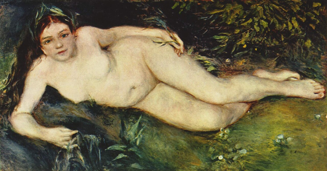 A Nymph by a Stream