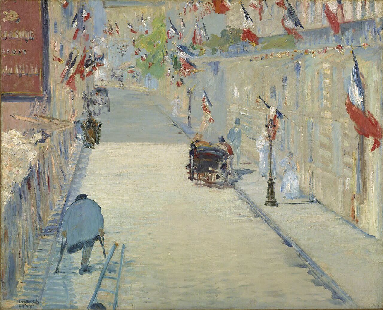 The Rue Mosnier Dressed with Flags