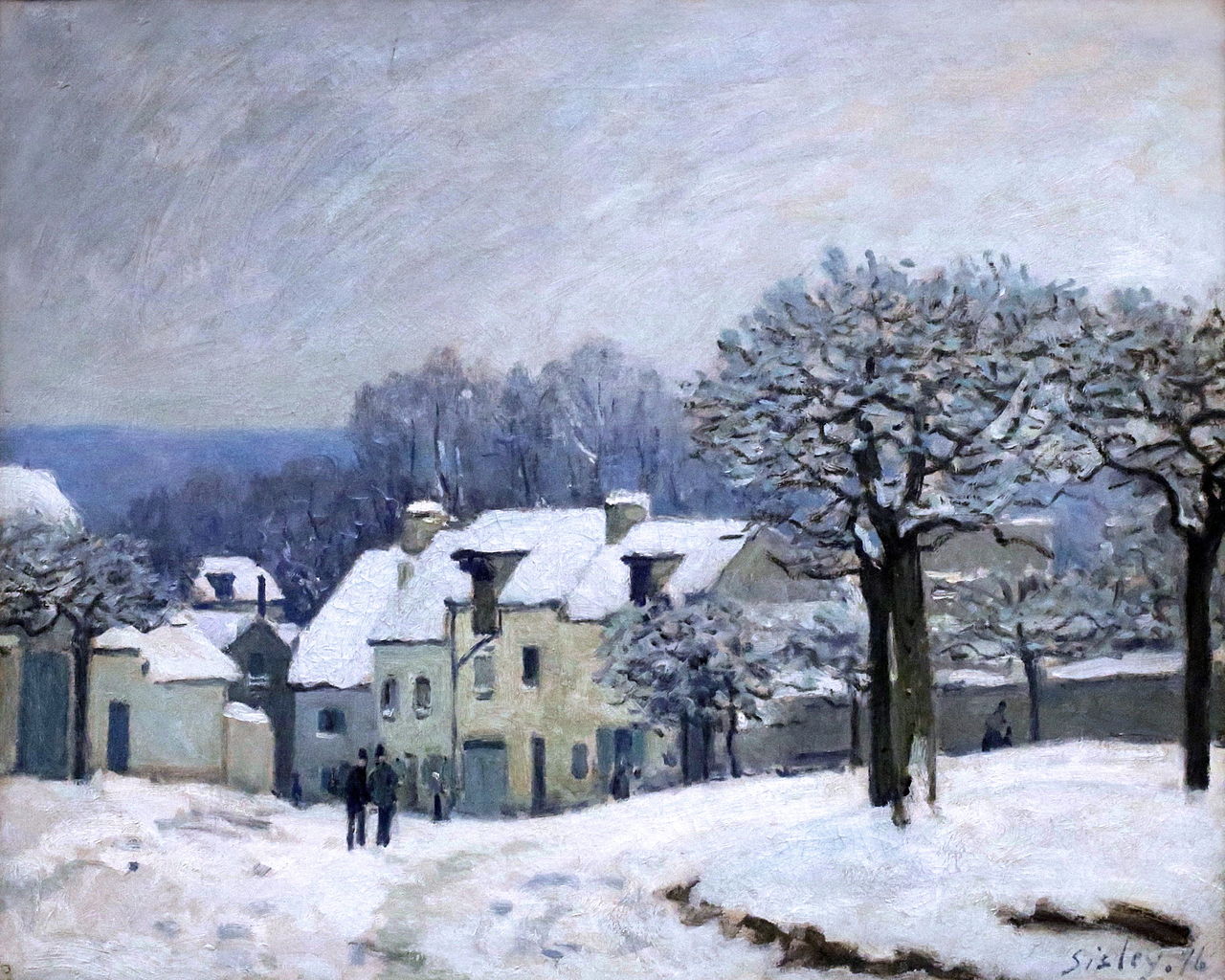 Place du Chenil at Marly, Snow Effect