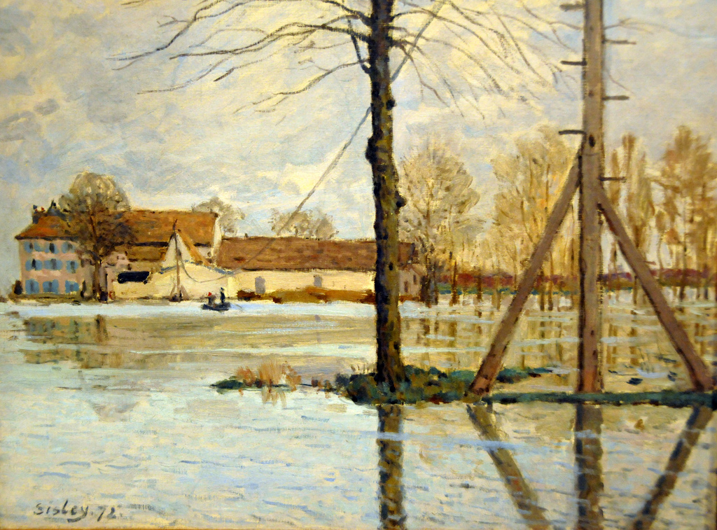 The Ferry of the Ile de la Loge Flood