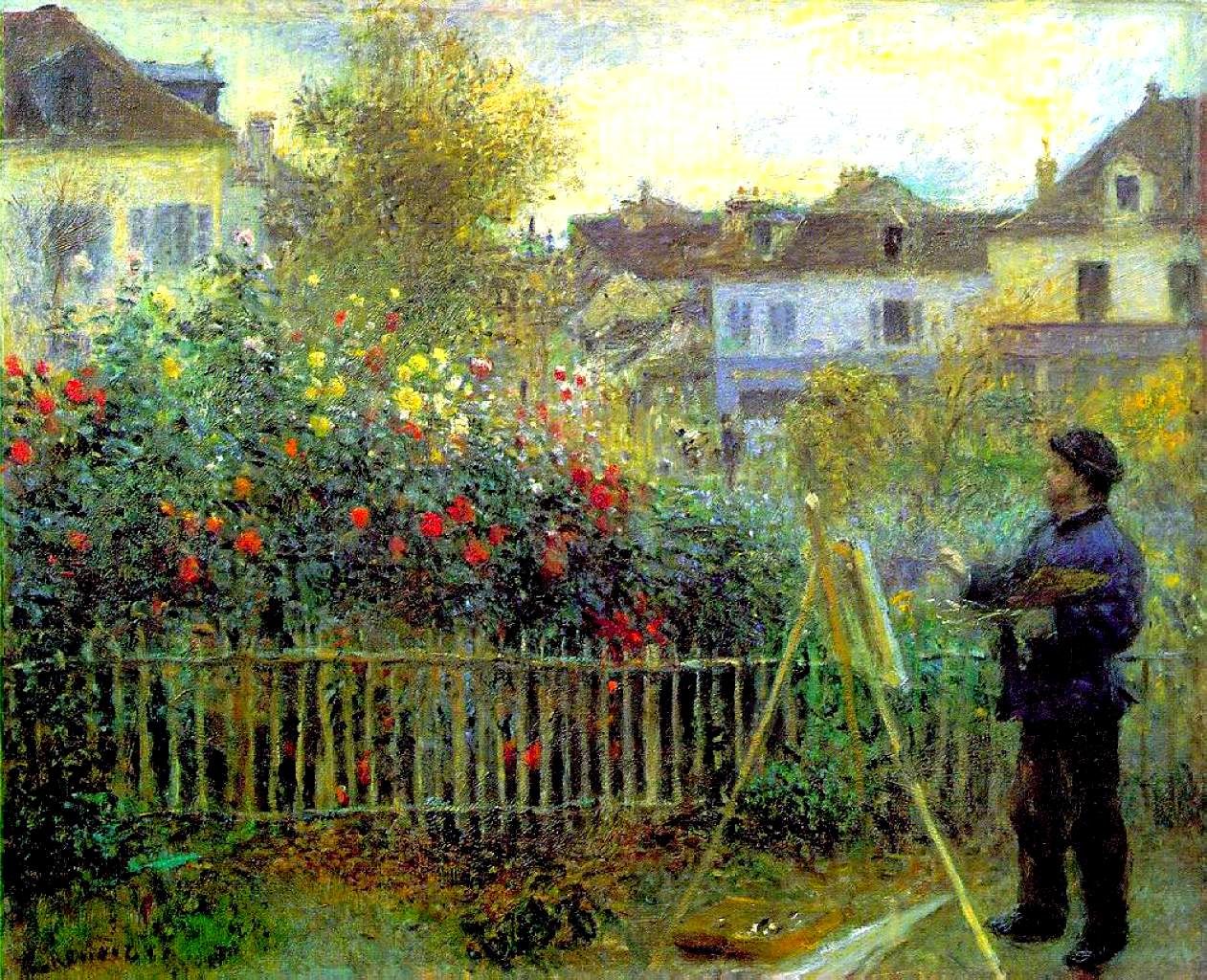 Claude Monet Painting in His Garden at Argenteuil