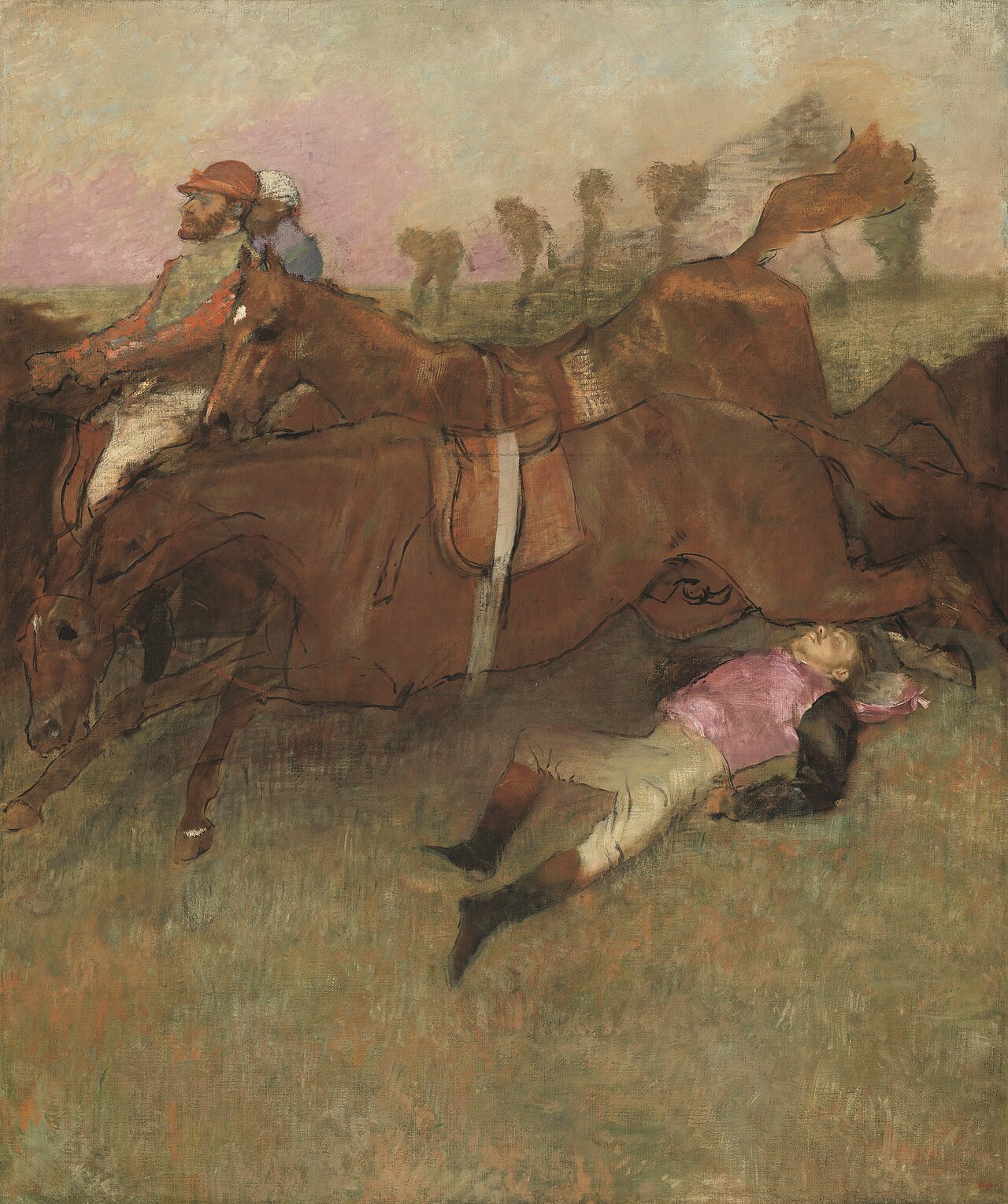 Scene from the Steeplechase: The Fallen Jockey