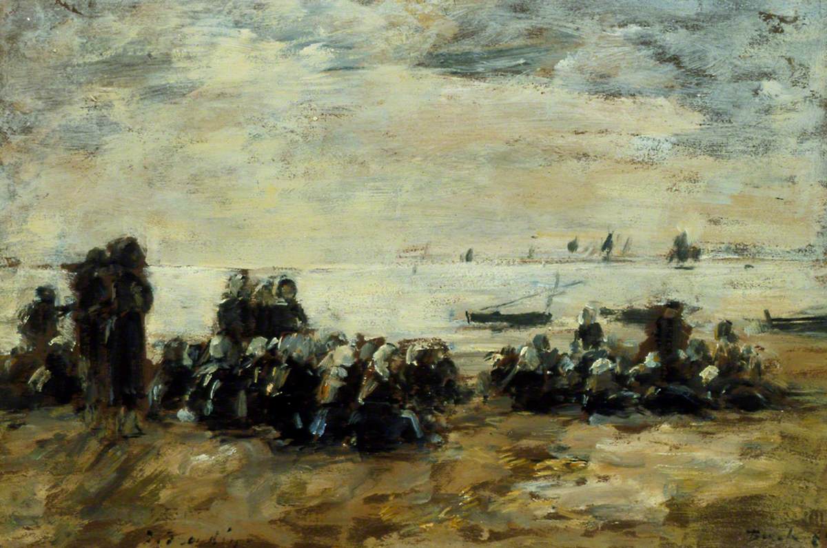 Women Awaiting Fishing Boats on Berck Beach