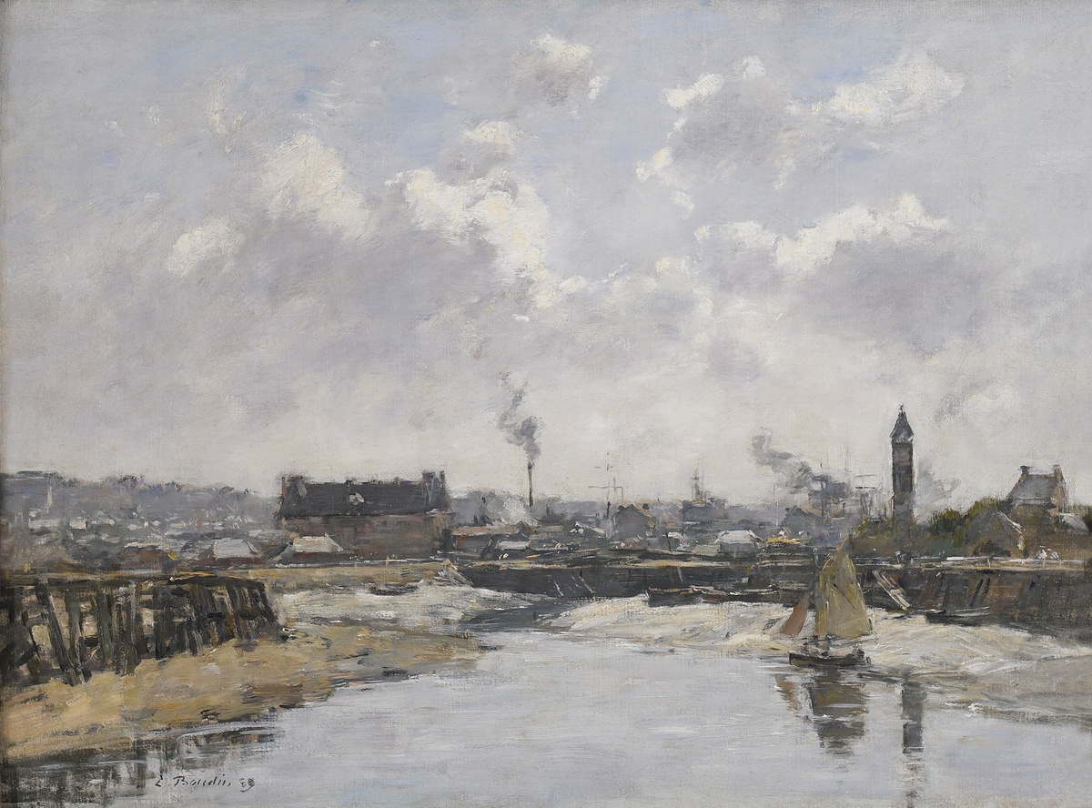 Trouville, the Harbor at Low Tide, Morning