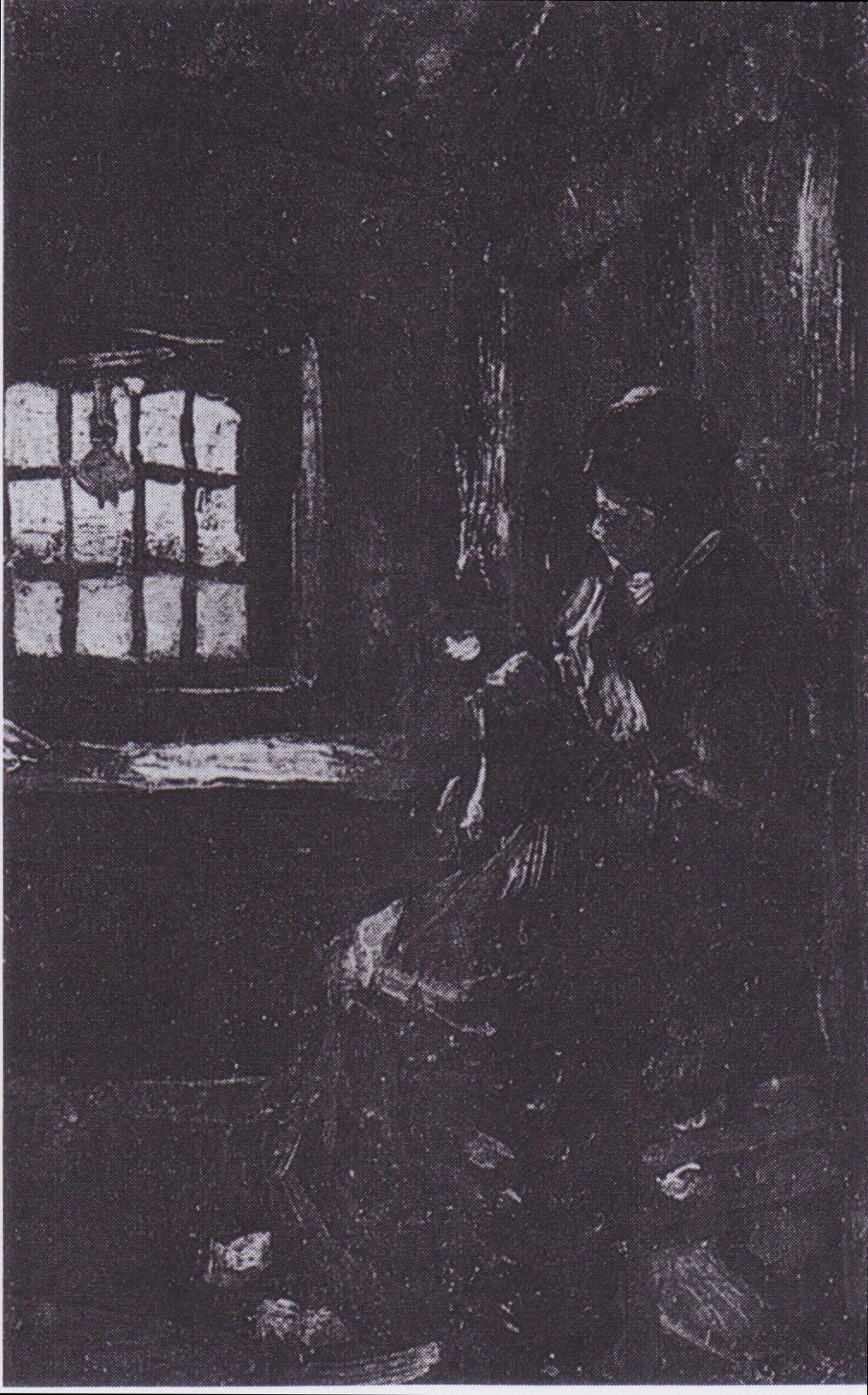Peasant Woman Darning Stockings