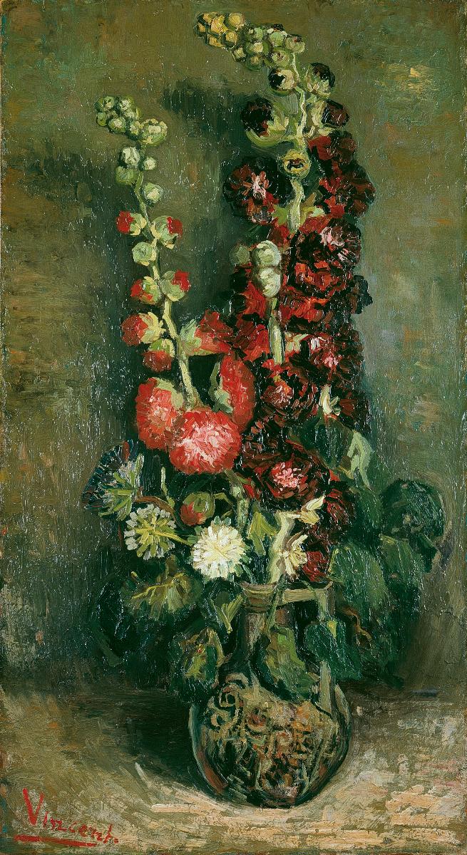 Vase with Musk-mallows