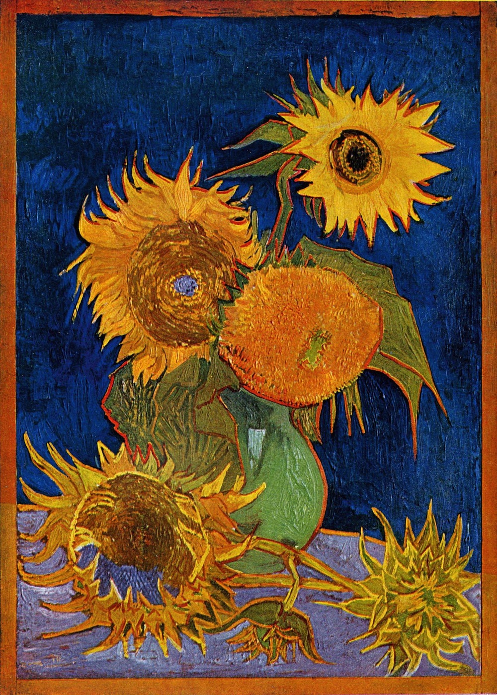 Still Life: Vase with Five Sunflowers