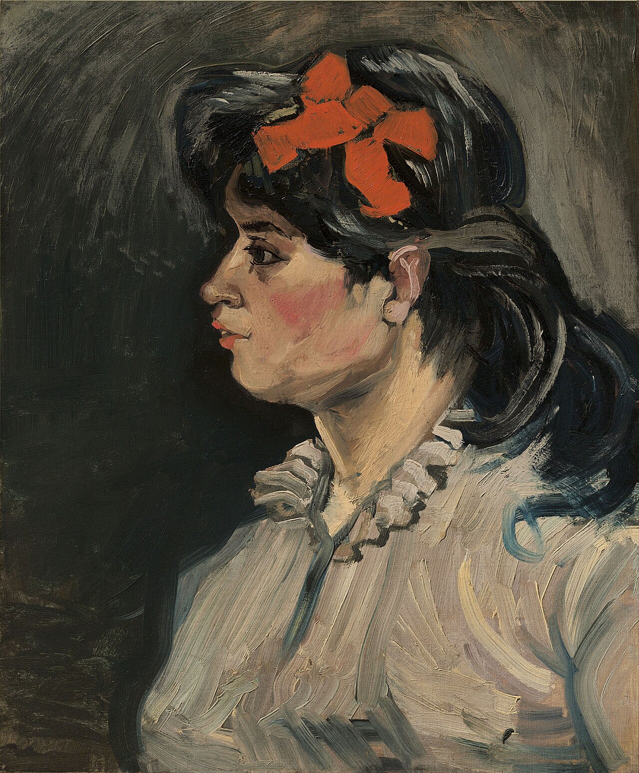 Portrait of a Lady with Red Hair Band