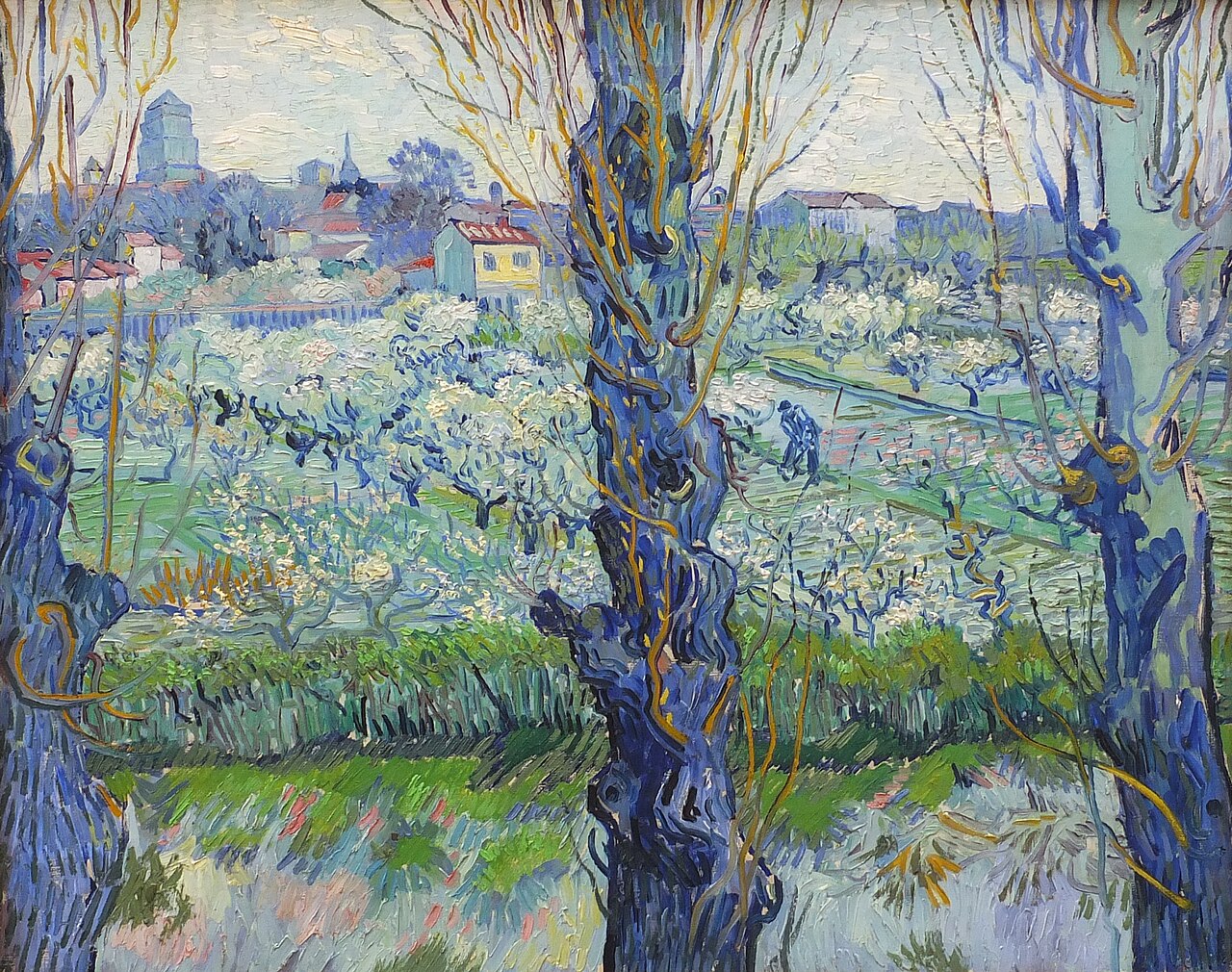 View of Arles, Flowering Orchards