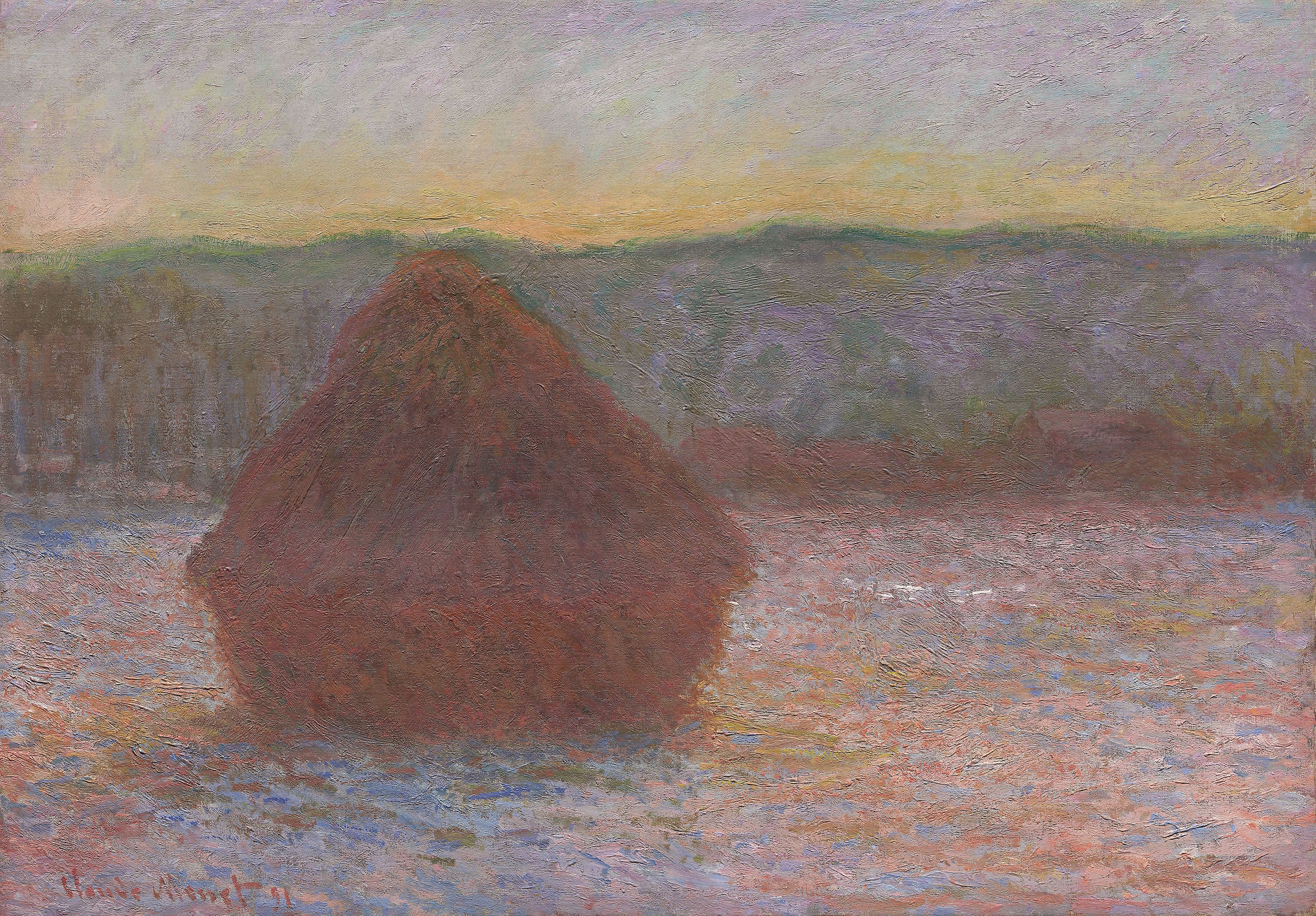 Stack of Wheat, Thaw, Sunset