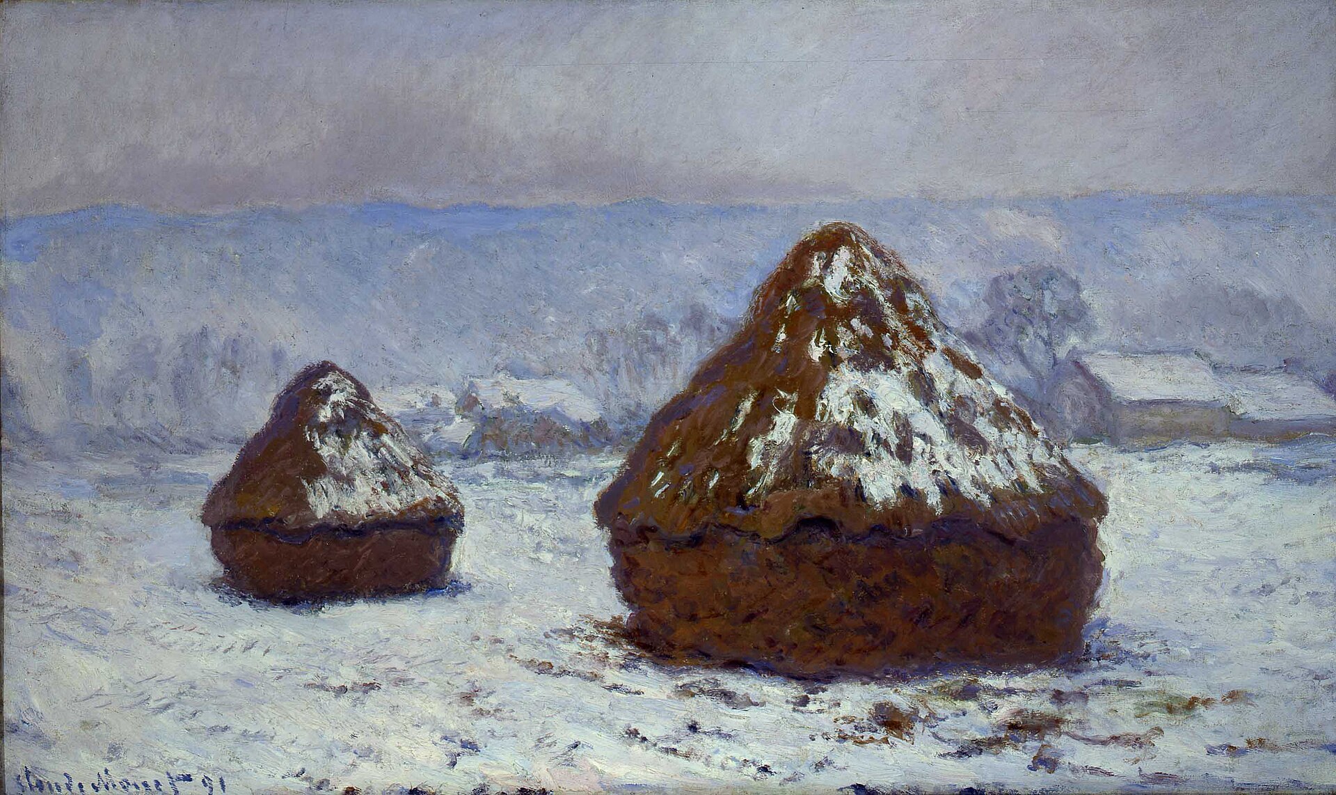 Grainstacks, Snow Effect