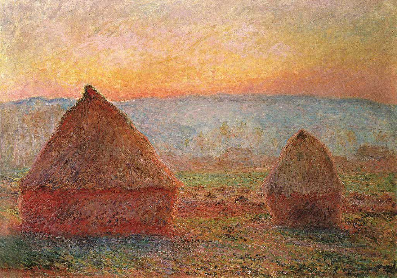 Grainstacks at Giverny, the Evening Sun
